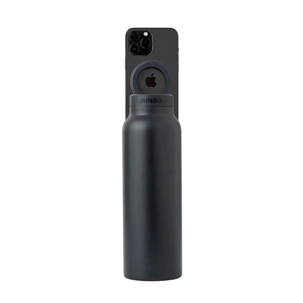 RINGO 950ml (32oz) Water Bottle - with Magnetic Phone Mount -Black B2BK32LSC1