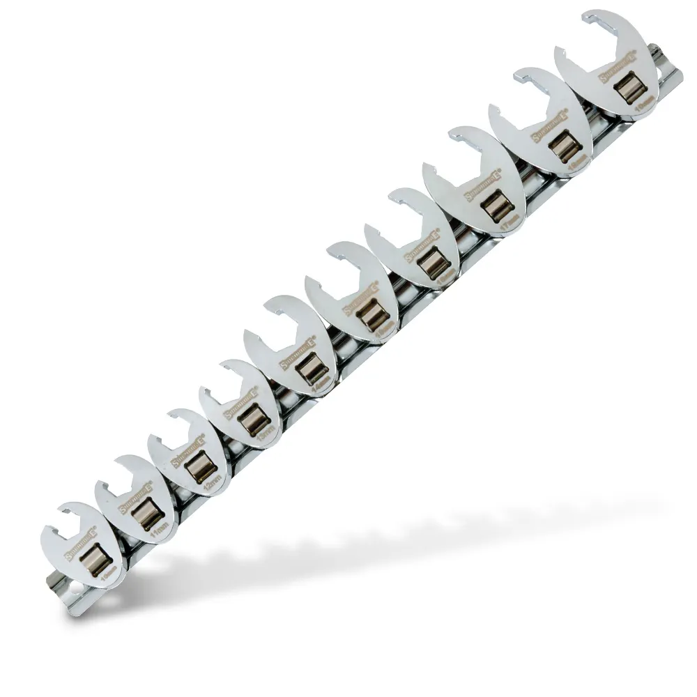 SIDCHROME 10 Piece Metric Crowfoot Wrenches