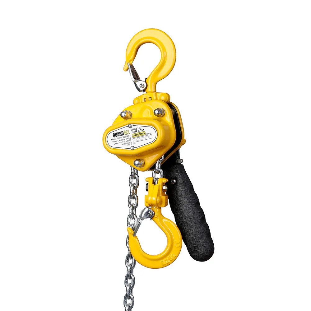 GUARDALL Lever Block 250kg 1m Trade Series G 80 Load Chain GAV3LB251MS2