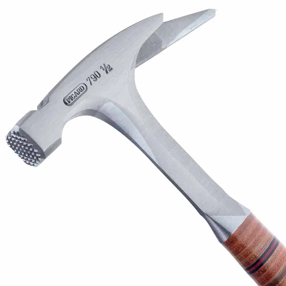 PICARD 28oz Steel Leather Grip Wooden Bo Framing Rip Claw Hammer H0079090