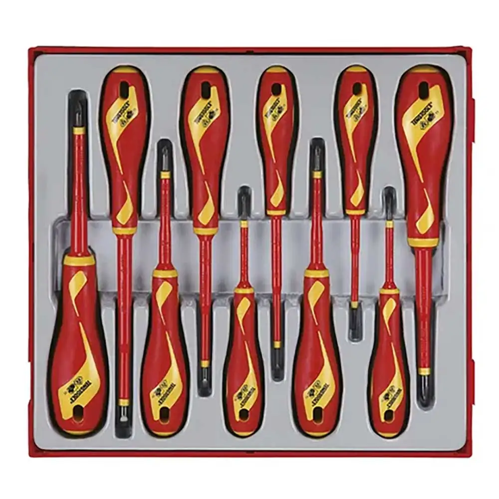 TENG TOOLS MD 1000V VDE Screwdriver Set - TTD-Tray - 10 Piece TE-TTDV910N