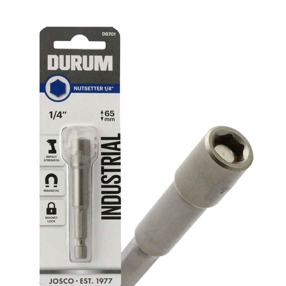 DURUM 1/4inch x 65mm Magnetic Power Nutsetter