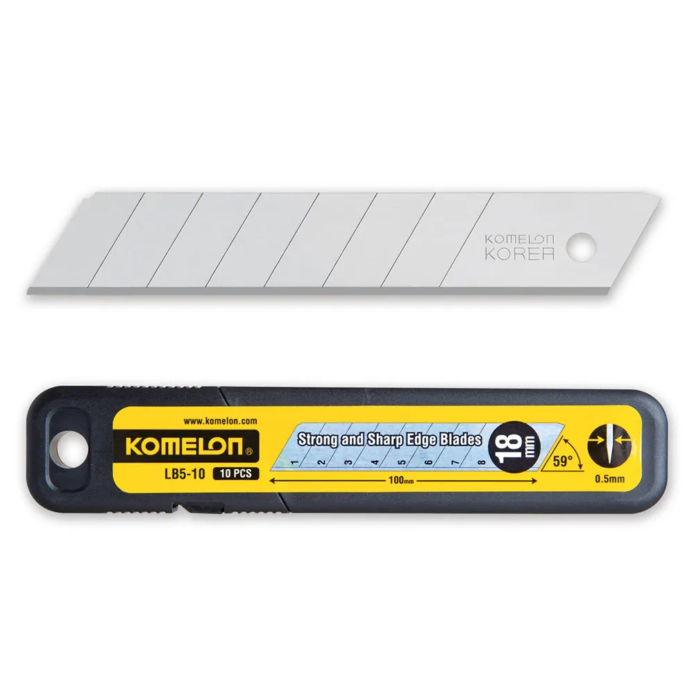 KOMELON 18mm 10 Piece Snap-Off Blade LB510