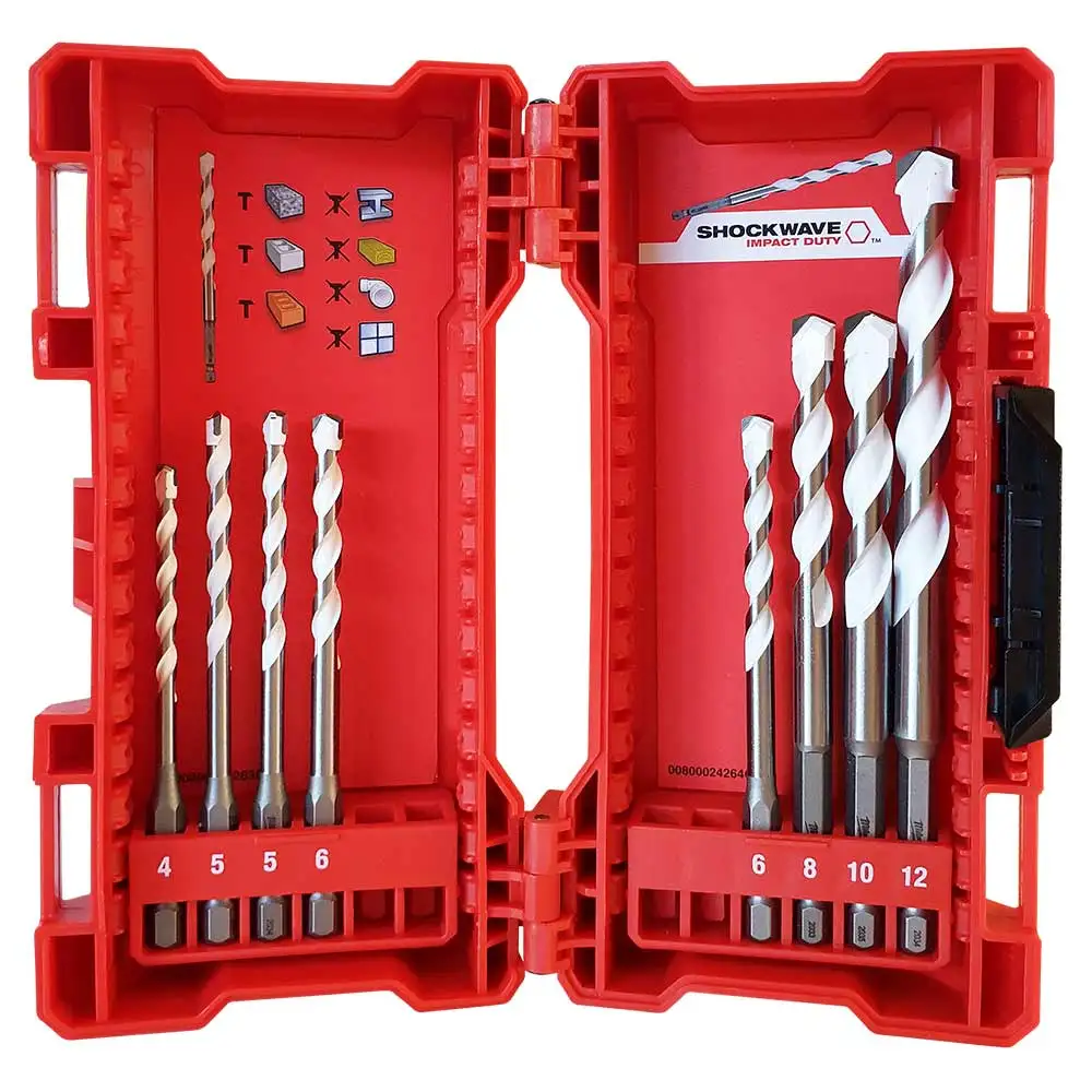 MILWAUKEE SHOCKWAVE Multi-Material Drill Bit - 8 Piece 4932471112