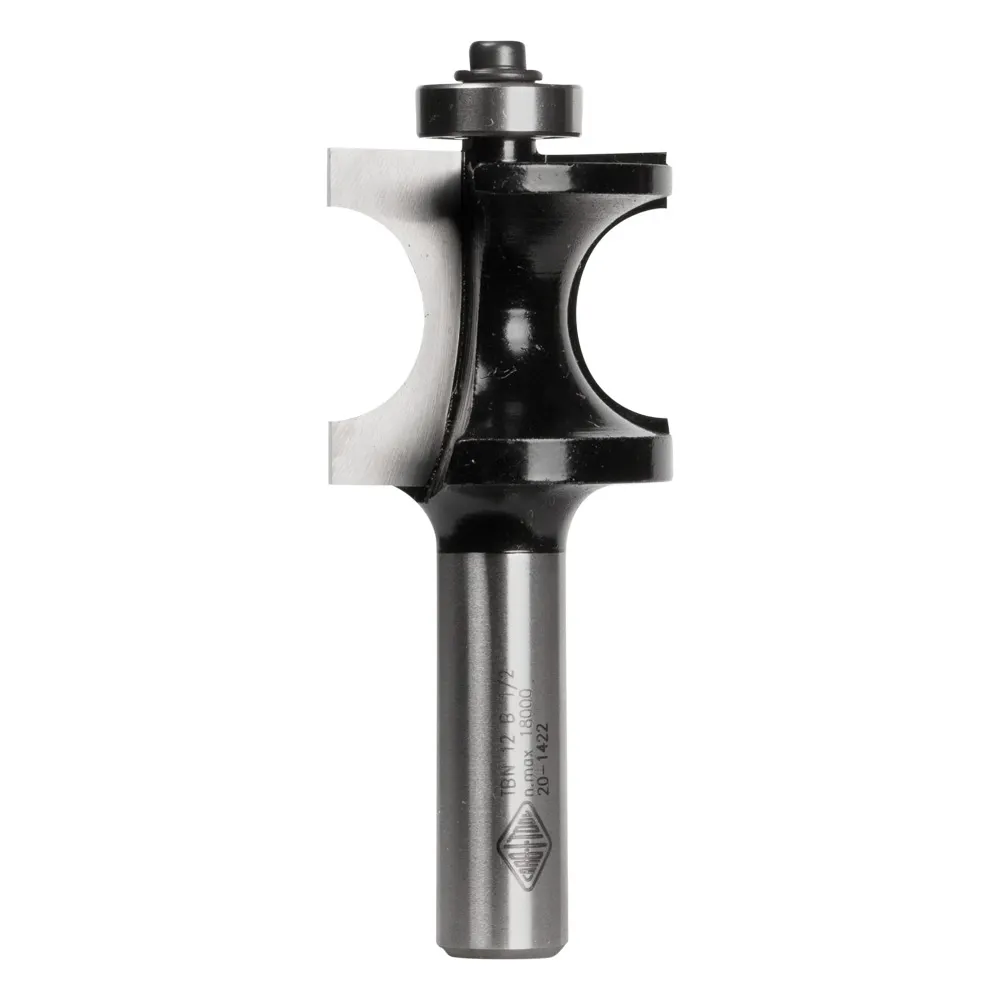 CARBITOOL Router Bit TCT Bullnose 19.8mm Bullnose 1/2inch -Shank TBN 12 B 1/2