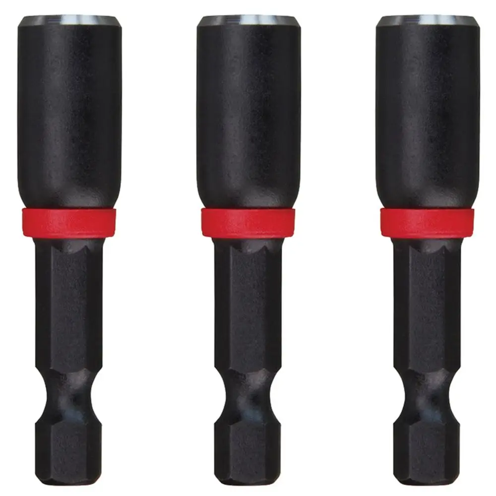 MILWAUKEE 1/4inch x 50mm Magnetic Power Nutsetter - SHOCKWAVE - 3 Piece 49664522