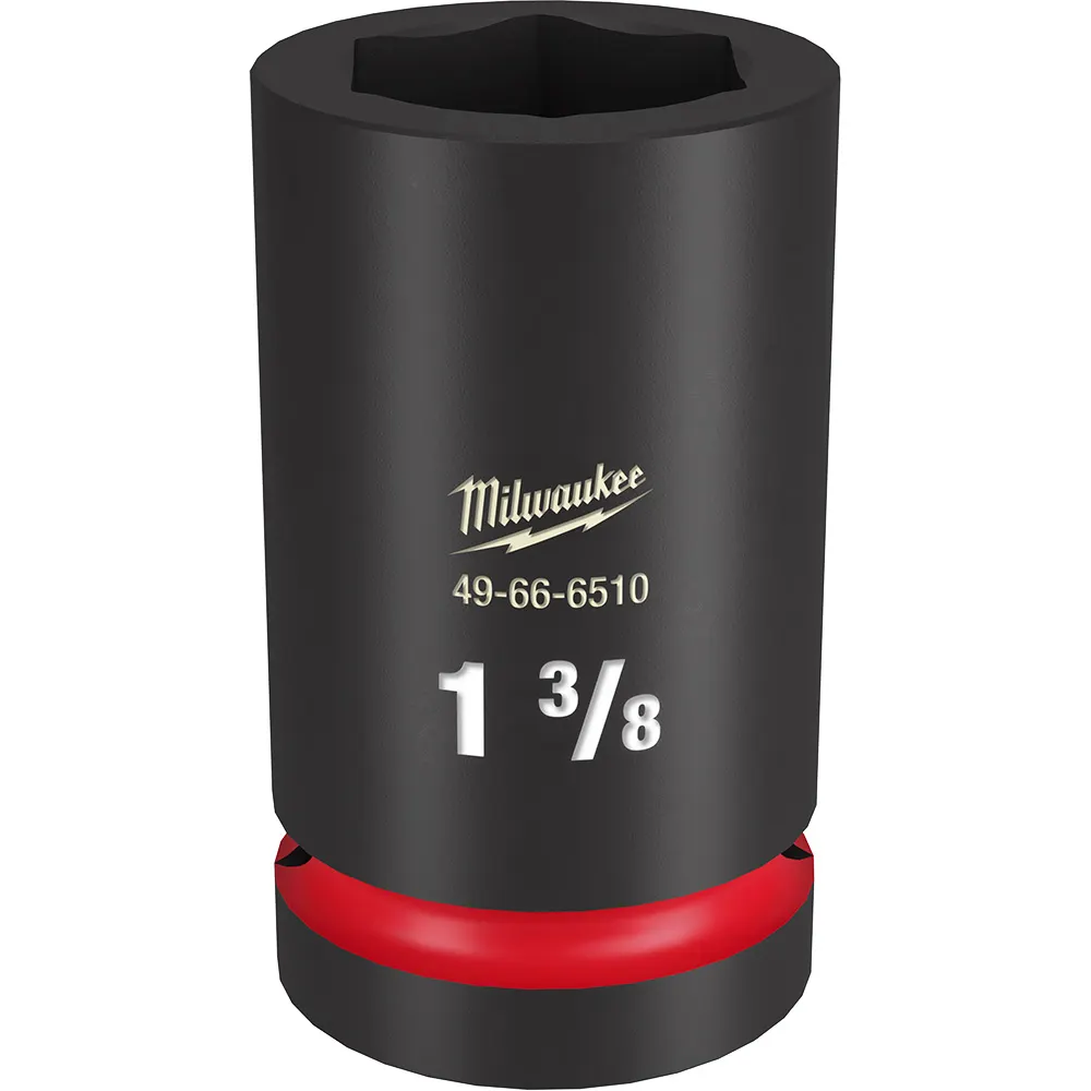 MILWAUKEE SHOCKWAVE 1" Drive 1-3/8" Deep 6 Point Impact Socket 49666510