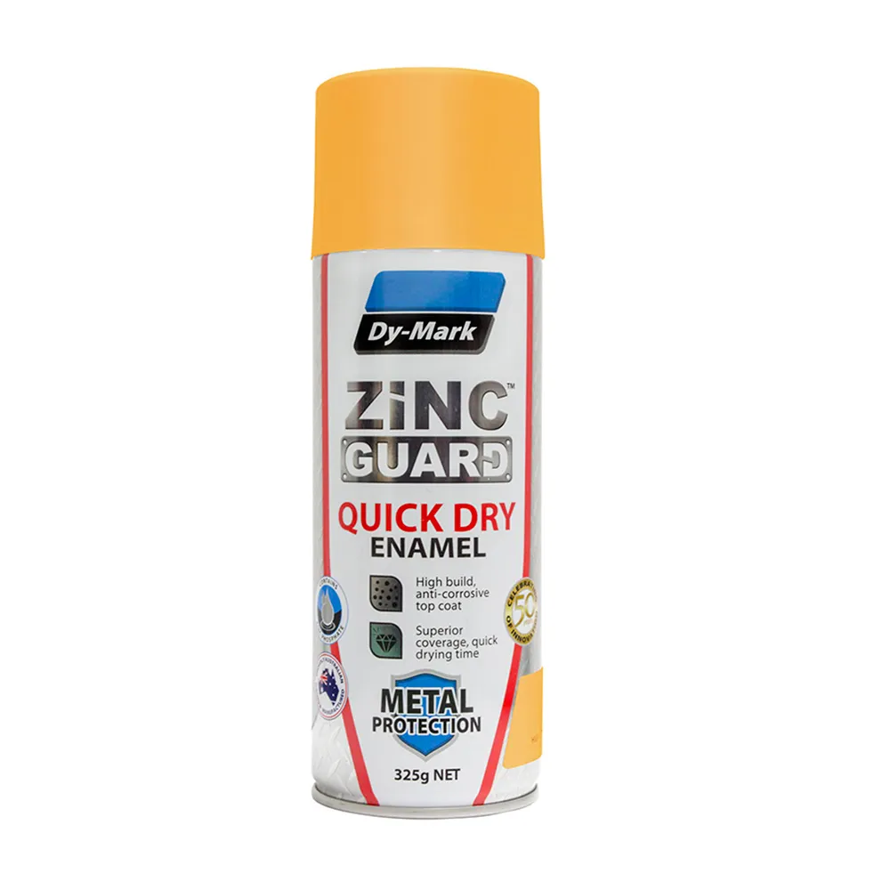 DYMARK 325g Aerosol Quick Dry Golden Yellow Zinc Guard Paint Enamel 230932305