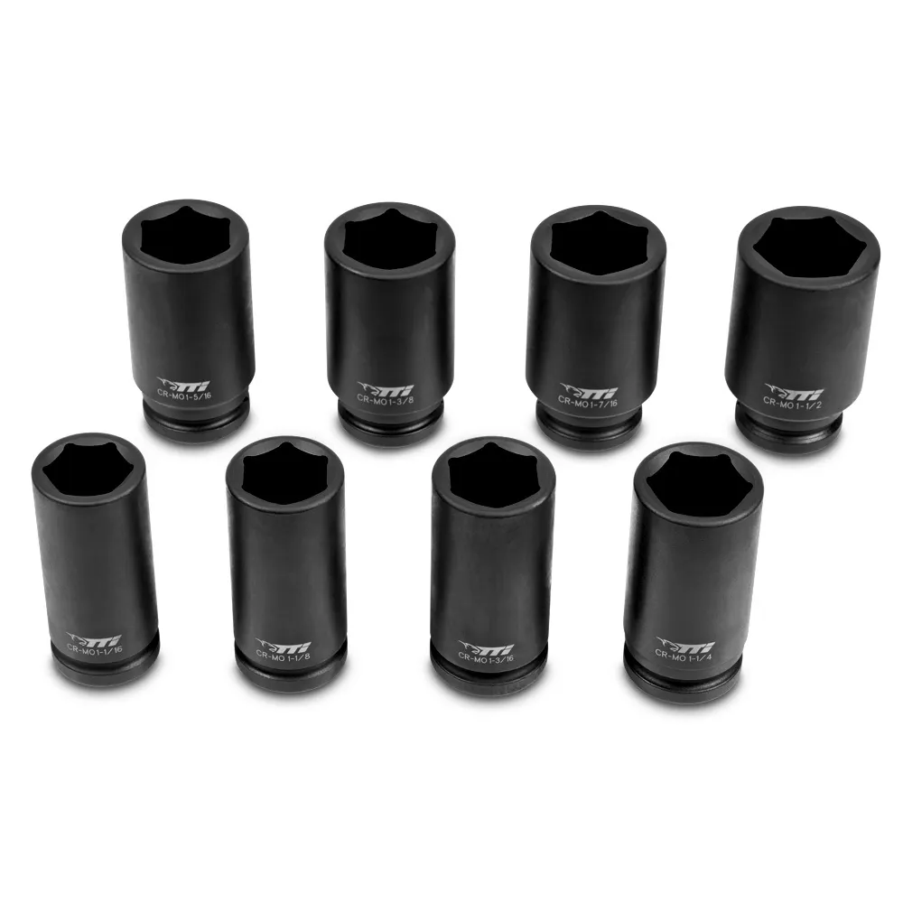 TTI 8 Piece 3/4" Deep Impact Socket AF 1-1/16 - 1-1/2" Set ISS348AFL