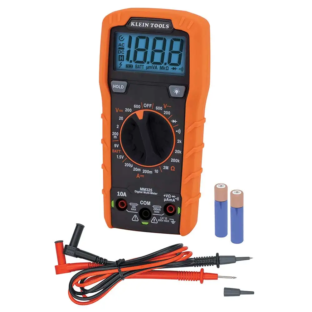 KLEIN 600V AC/DC 10A DC Manual Range Multimeter A-MM325
