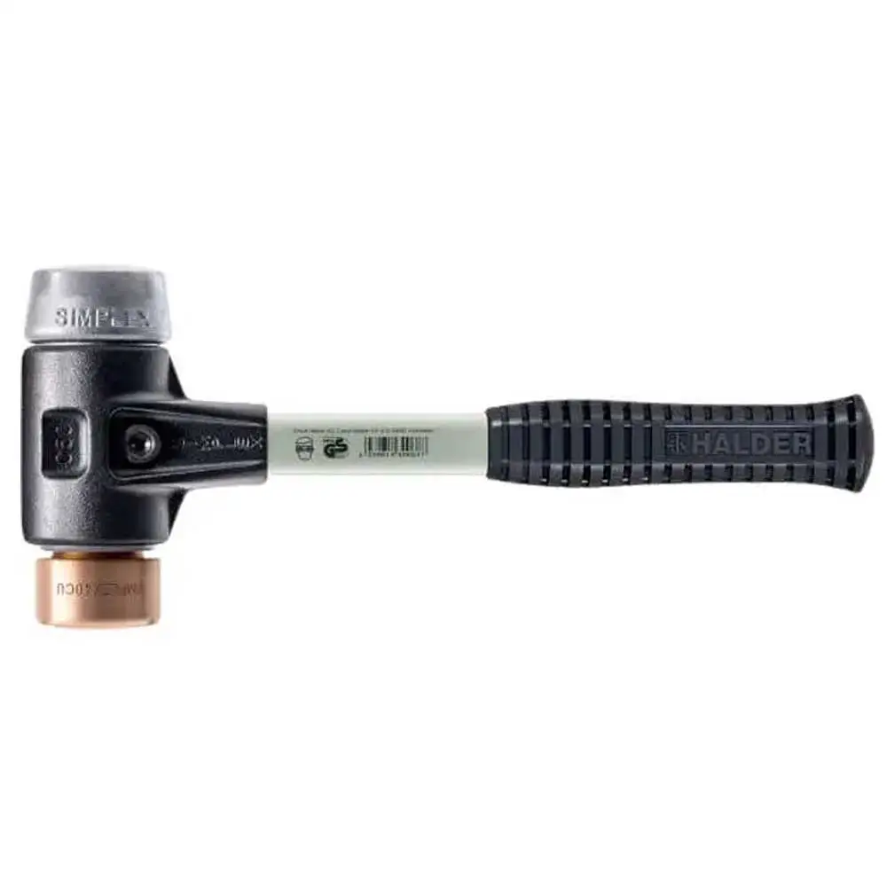 HALDER 50mm 975g Copper Mallet Copper/Soft Metal Wood Handle 3749.04