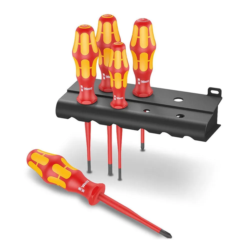 WERA Exclusive 5 Piece VDE Screwdriver Set Slim Shaft WER300202