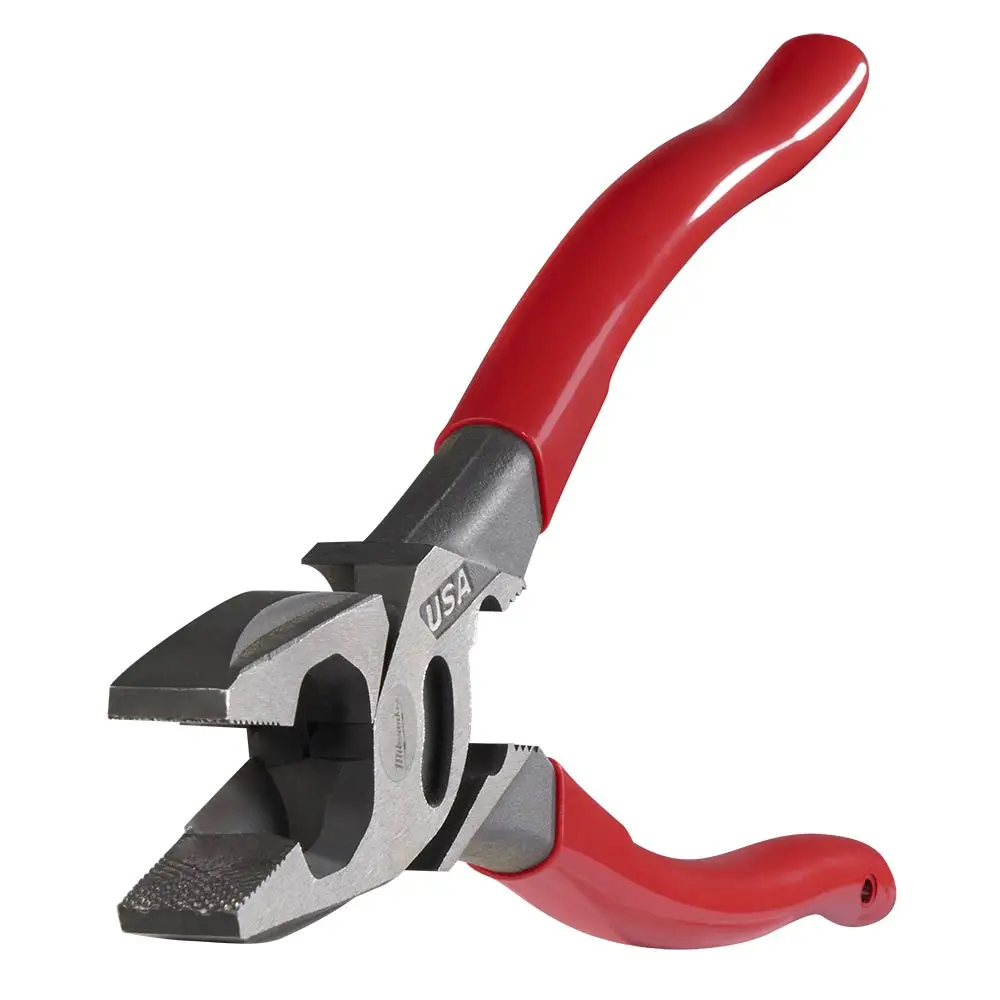 MILWAUKEE 228mm 9Inch USA Made Dipped Grip Linesman Pliers with Crimper MT500C