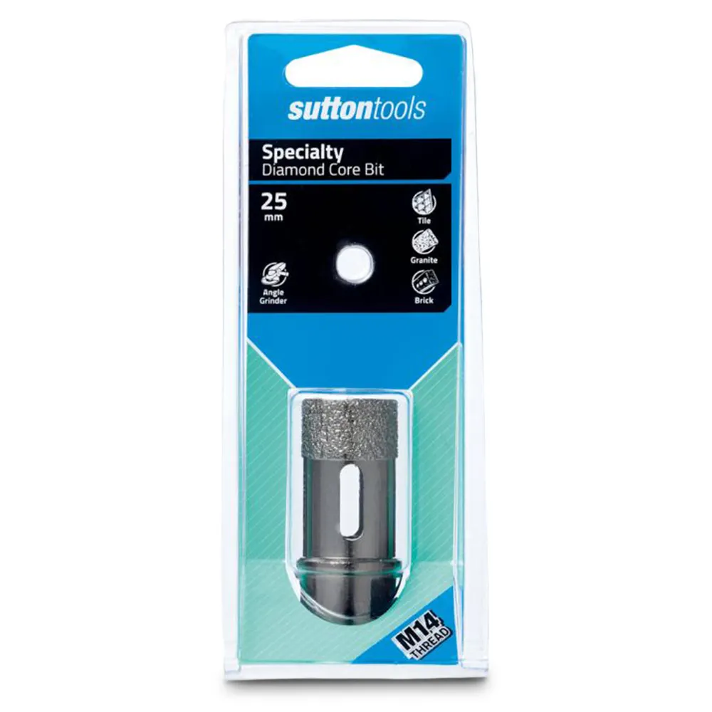 SUTTON 25 x 35mm Diamond Holesaw Angle Grinder Wet/Dry