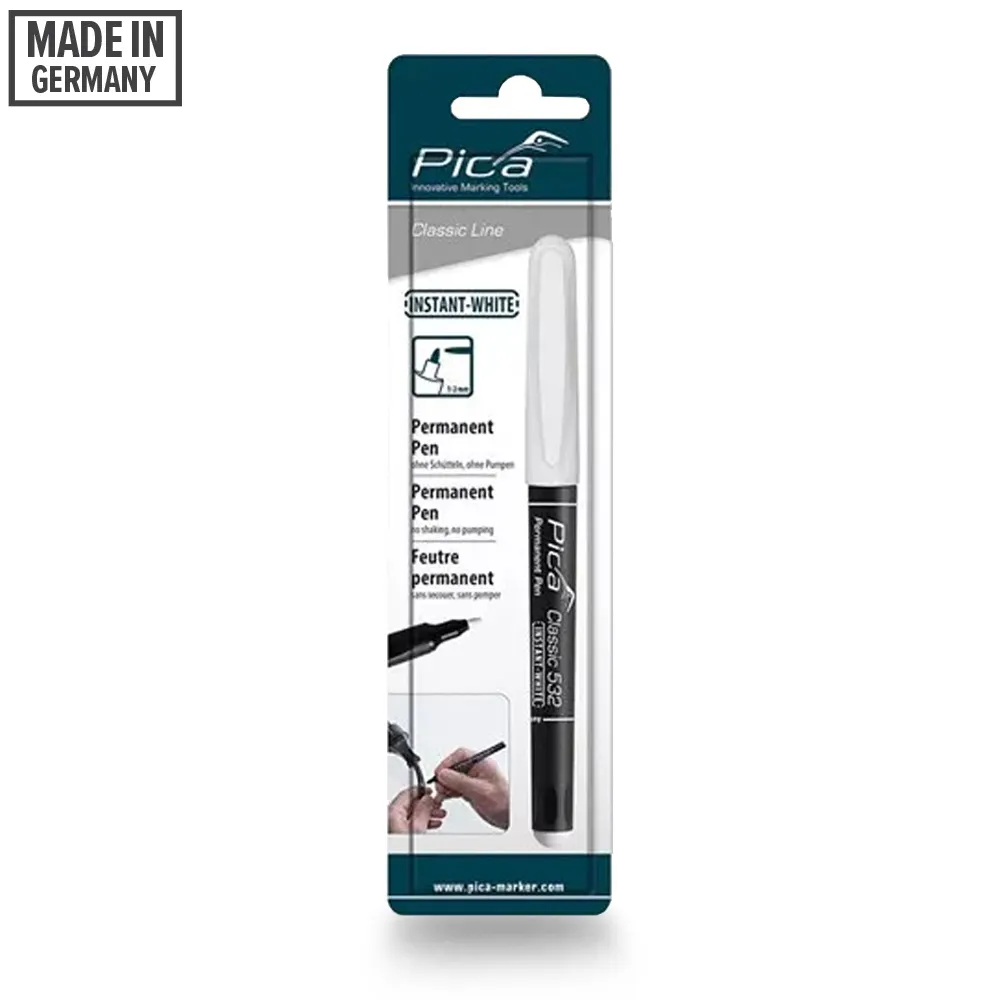 Pica-Classic 523 Instant-White Permanent Pen Blister 532/52/SB