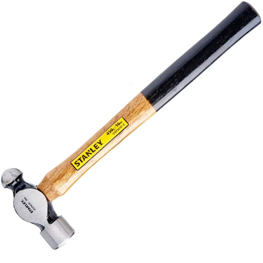 STANLEY 16oz/454g Wooden Handle Ball Pein Hammer 54-191
