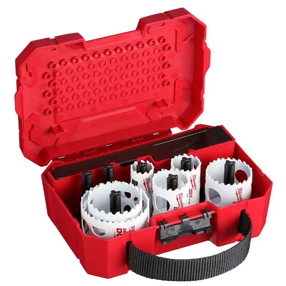 MILWAUKEE 22-64mm Bi-Metal Cobalt Holesaw Set for Electricians & GENERAL Purpose - HOLEDOZER - 10 Piece 49224095
