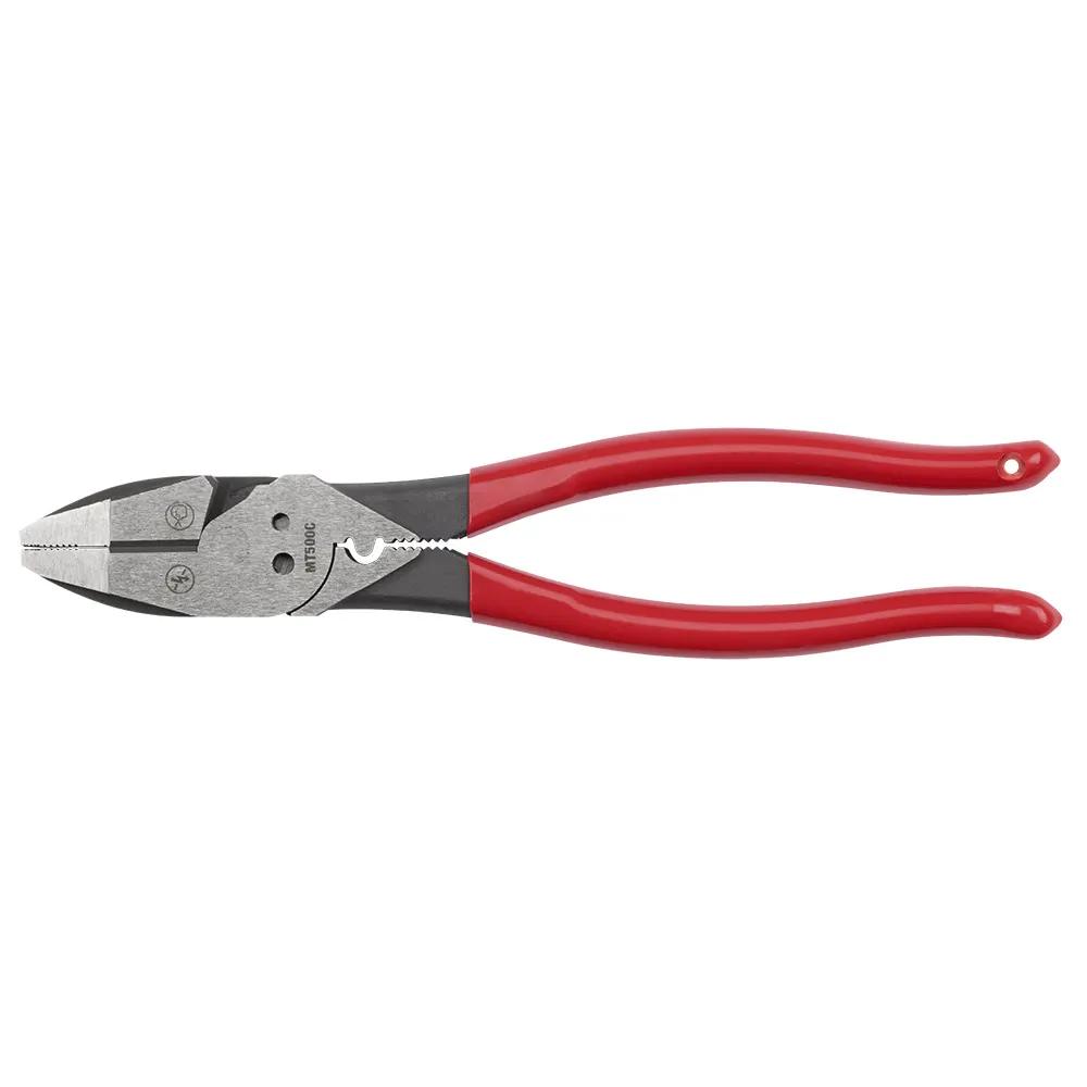 MILWAUKEE 228mm 9Inch USA Made Dipped Grip Linesman Pliers with Crimper MT500C