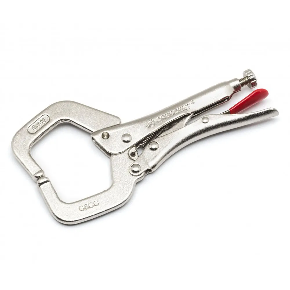 CRESCENT 150MM/6" Locking C-Clamp With Regular Tips C6CCVN