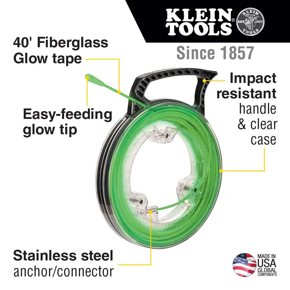 KLEIN 12m Glow in the Dark Fish Tape A-50660