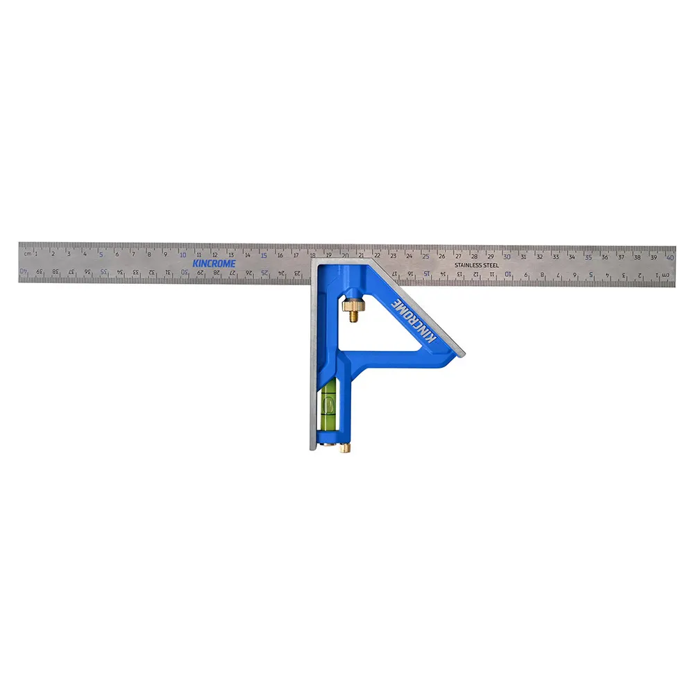 KINCROME 400mm Metal Blue Plastic Handle Combination Square K11179