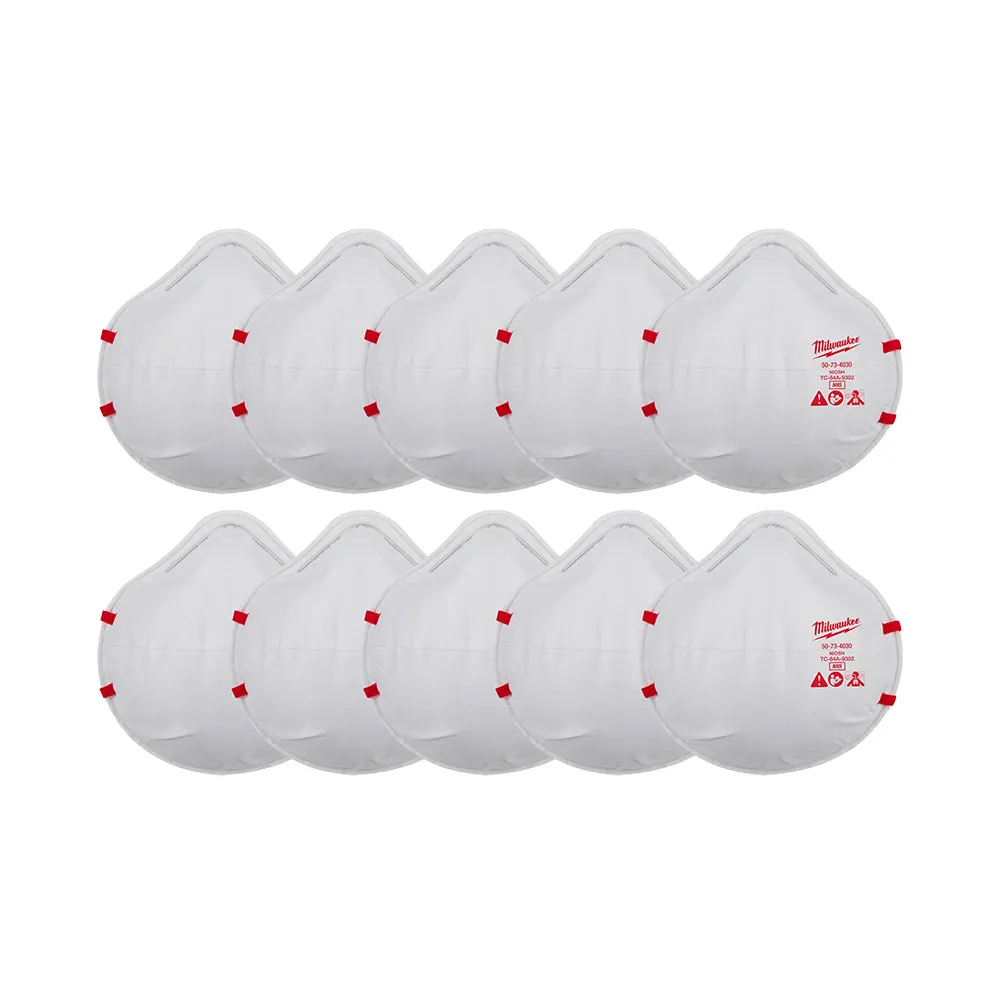 MILWAUKEE N95 Disposable Respirator - 10 Pack 48734034