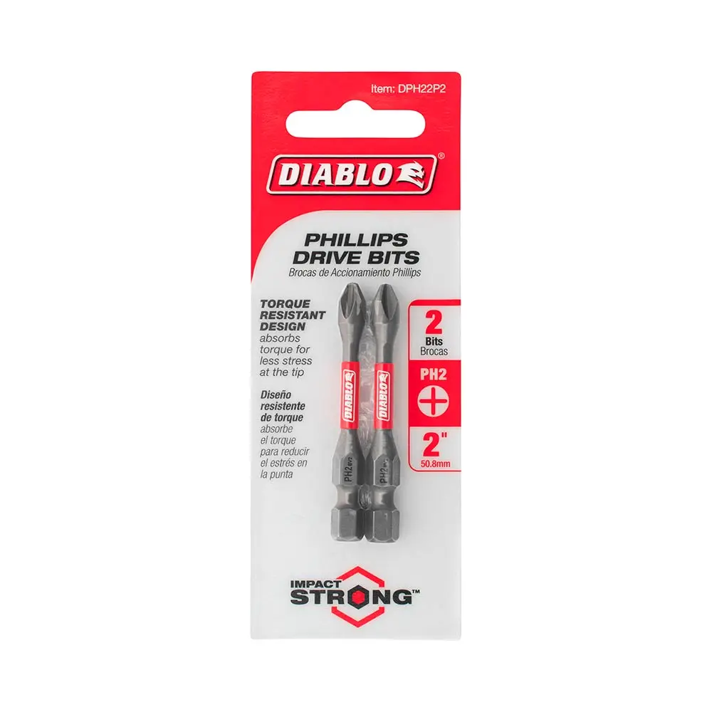 DIABLO PH2 50mm Power Screwdriver Bit - 2 Piece 2608F03280