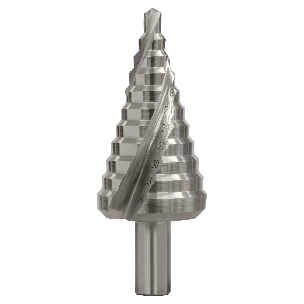 SUTTON 6-36mm 11-Step HSS Spiral Flute Step Drill Bit