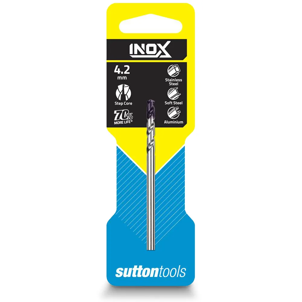 SUTTON 4.2 x 75mm HSS-TiAIN Jobber Drill Bit for Stainless - INOX