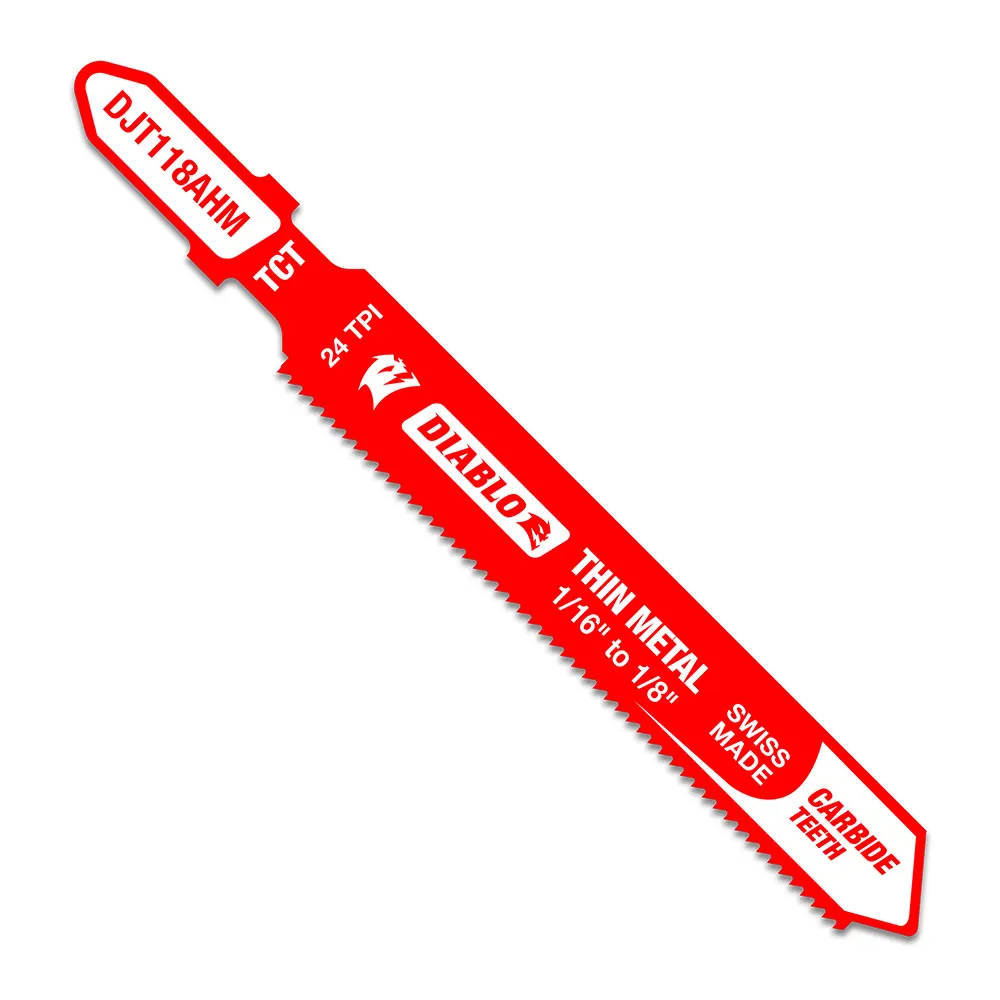 DIABLO 83mm Jig Saw Blade For Thin Metal Up To 1.5mm Tungsten Carbide 2608F02253