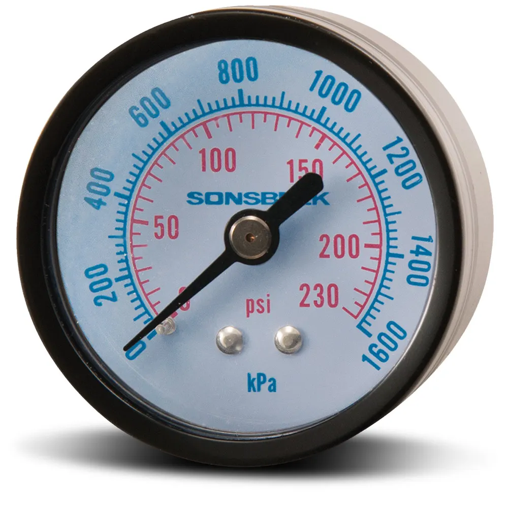 SONSBEEK Air Pressure Gauge 1/8inch BSP Rear Entry