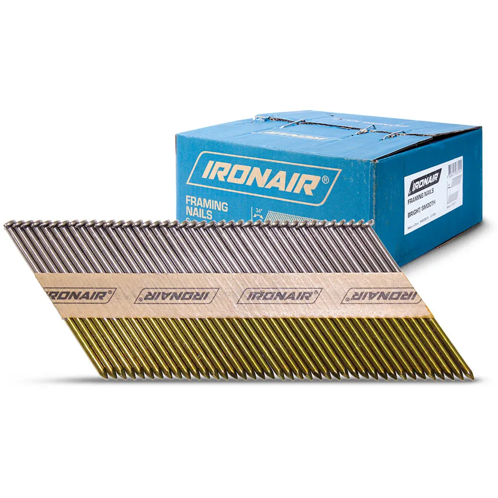 IRONAIR 90 x 3.33mm Framing Nails Box 3000 IFRDCBR90