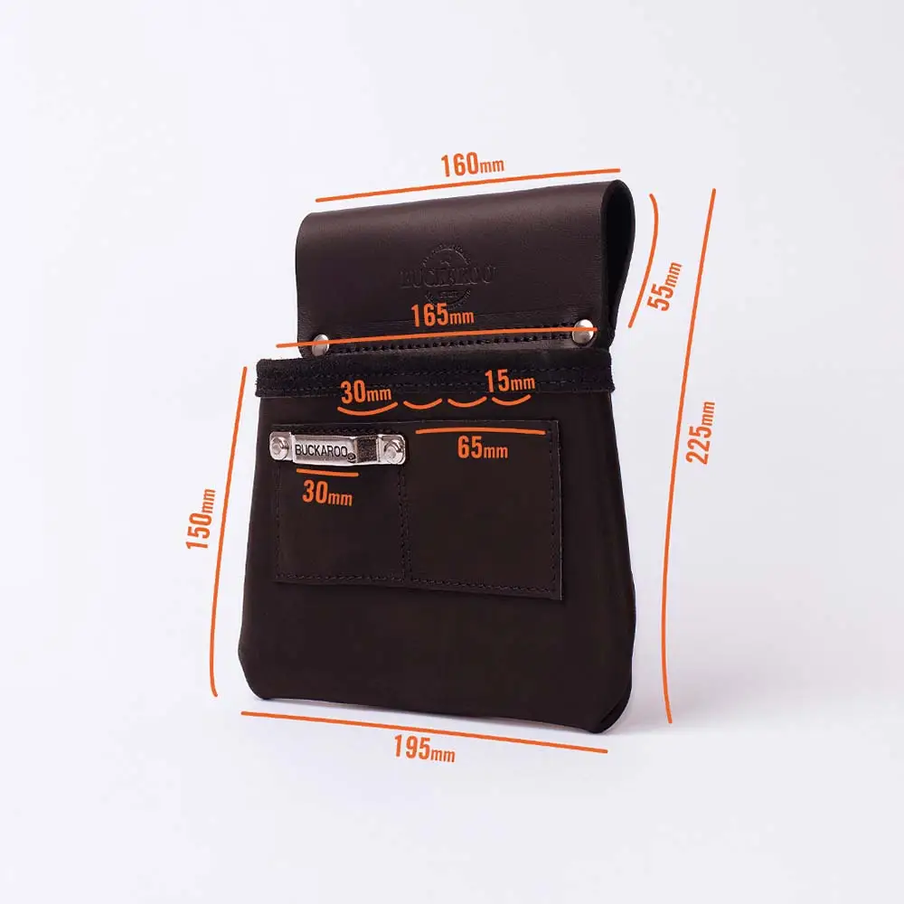 BUCKAROO 3 Pocket Leather Tool Bag TMCMB