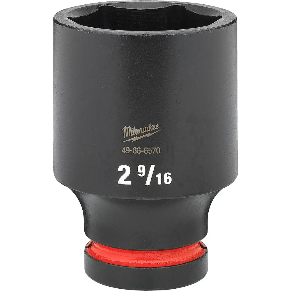 MILWAUKEE SHOCKWAVE 1" Drive 2-9/16" Deep 6 Point Impact Socket 49666570