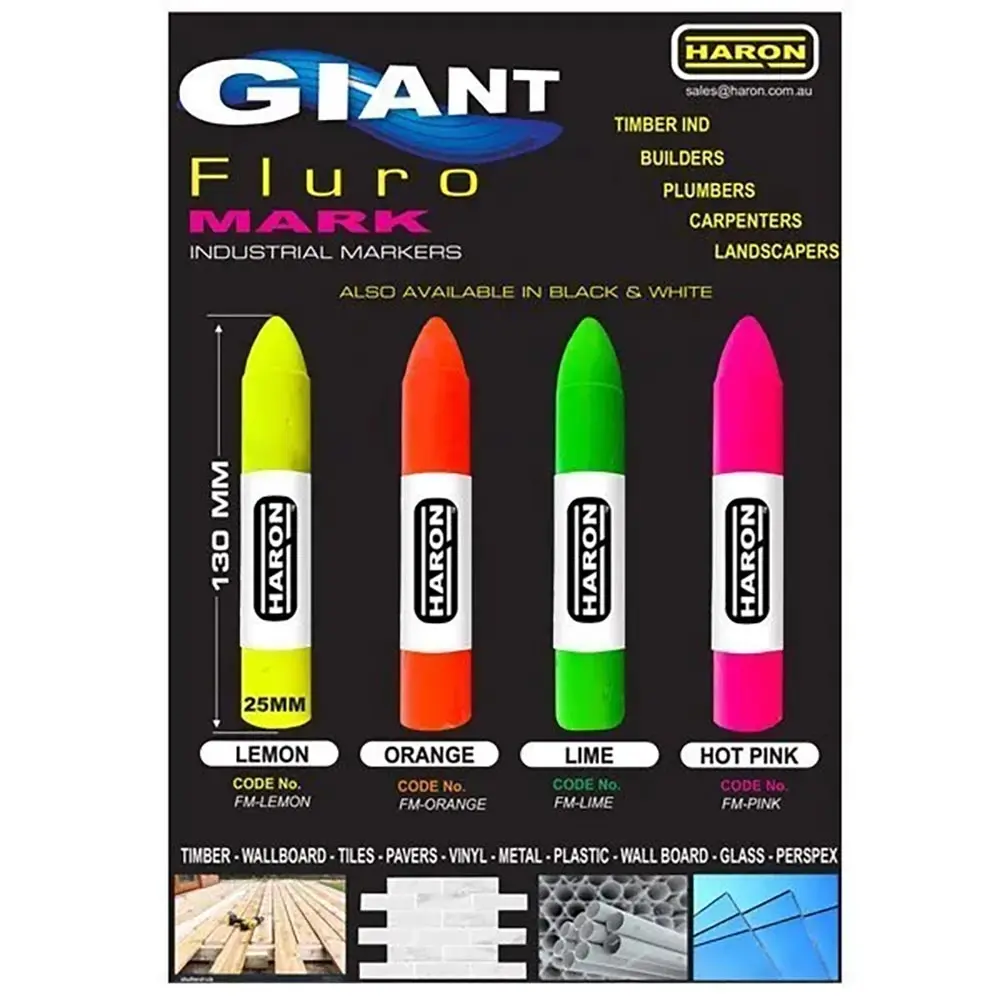 HARON Giant Crayon - Fluorescent Lime FMLIME