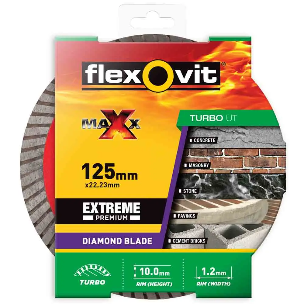 FLEXOVIT 125mm Turbo Diamond Blade for General Purpose Cutting 70184601315