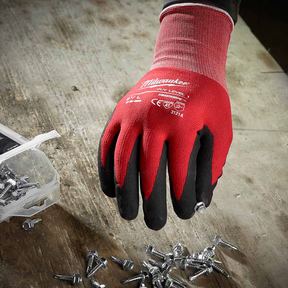 MILWAUKEE Nitrile Dipped Gloves Cut 1(A) - 12 Pack 48228900A