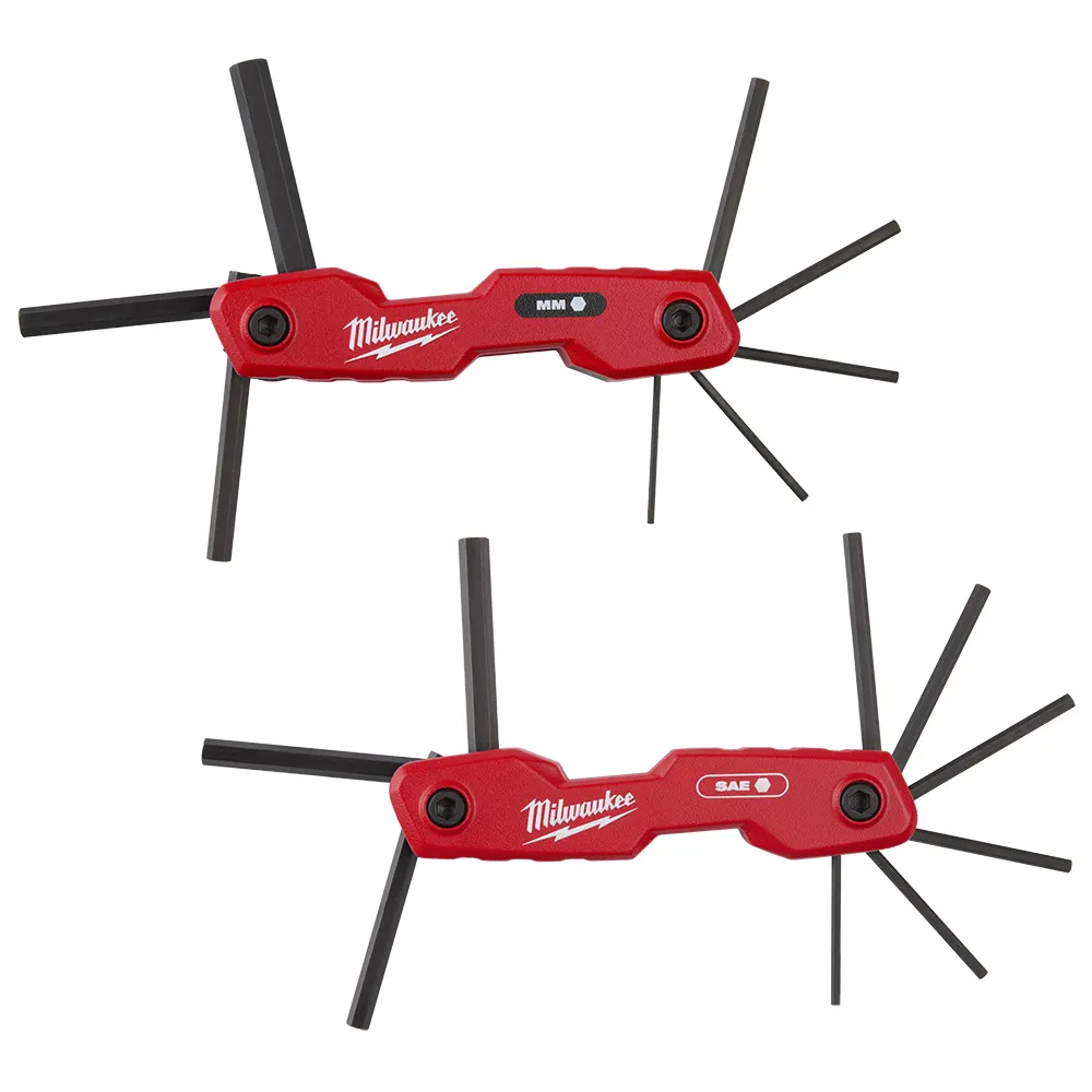 MILWAUKEE Metric/SAE Folding Hex Key Set - 17 Piece 48222183
