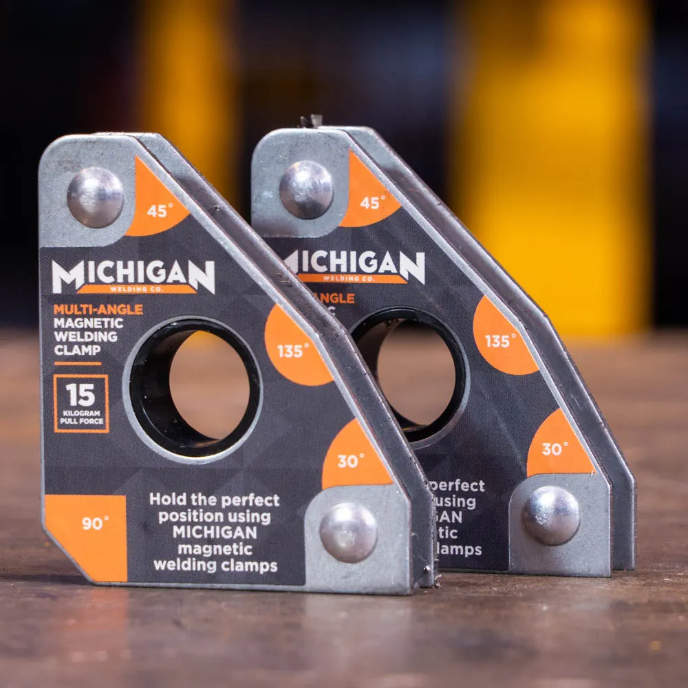 MICHIGAN Multi-Angle 15kgf 2 Pack Magnetic Welding Clamp MMAGMUL152