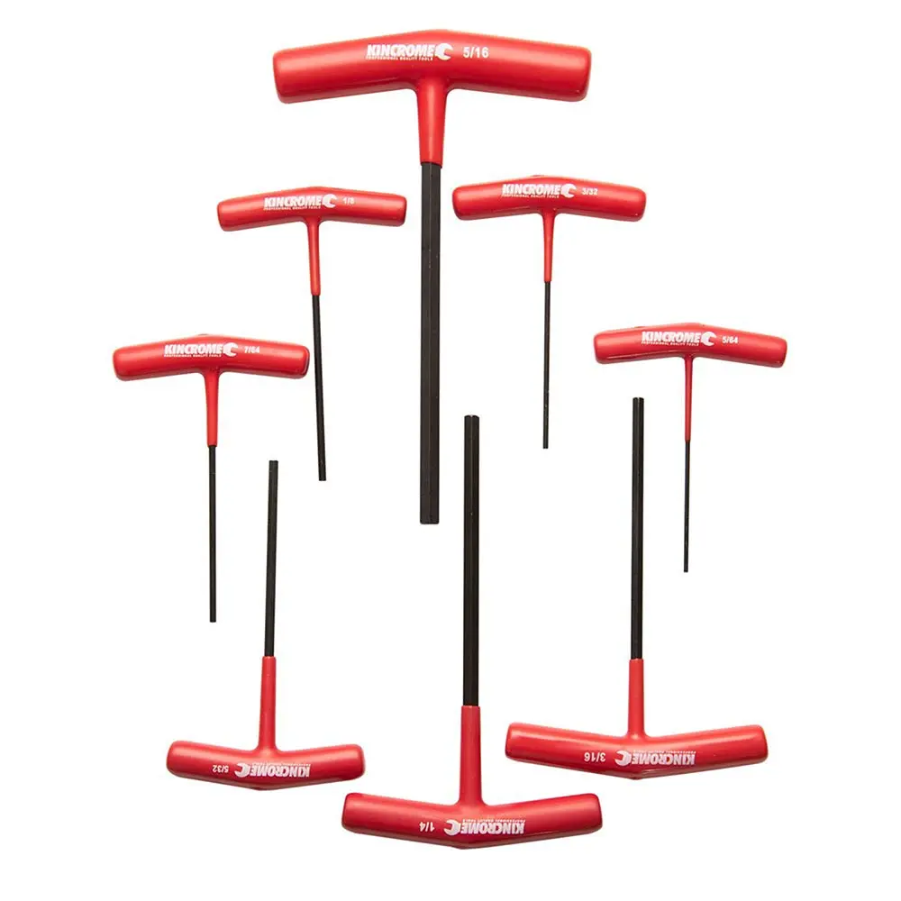 KINCROME 5/64-5/16inch T-Handle Hex Ket Set Imperial - 8 Piece K5282