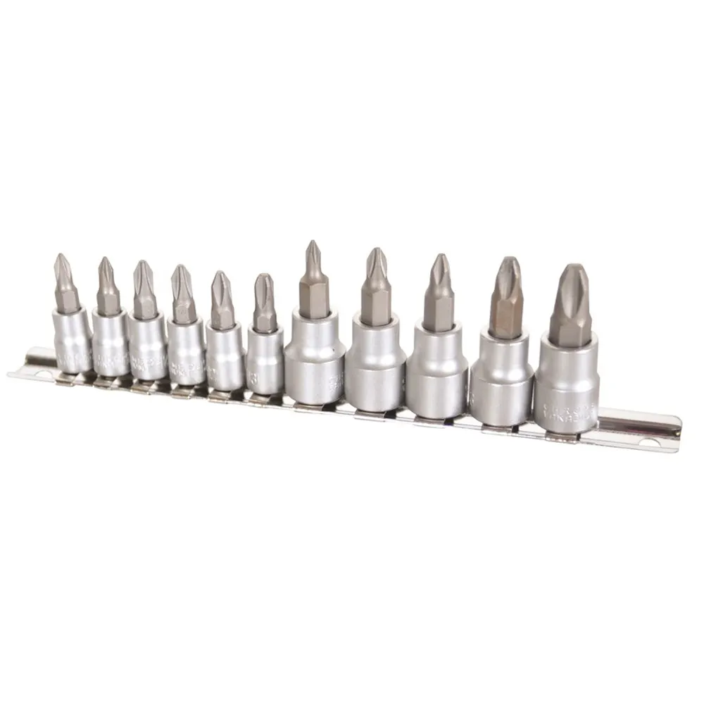 KINCROME 1/4inch & 3/8inch Phillips Socket Set - 11 Piece K5026