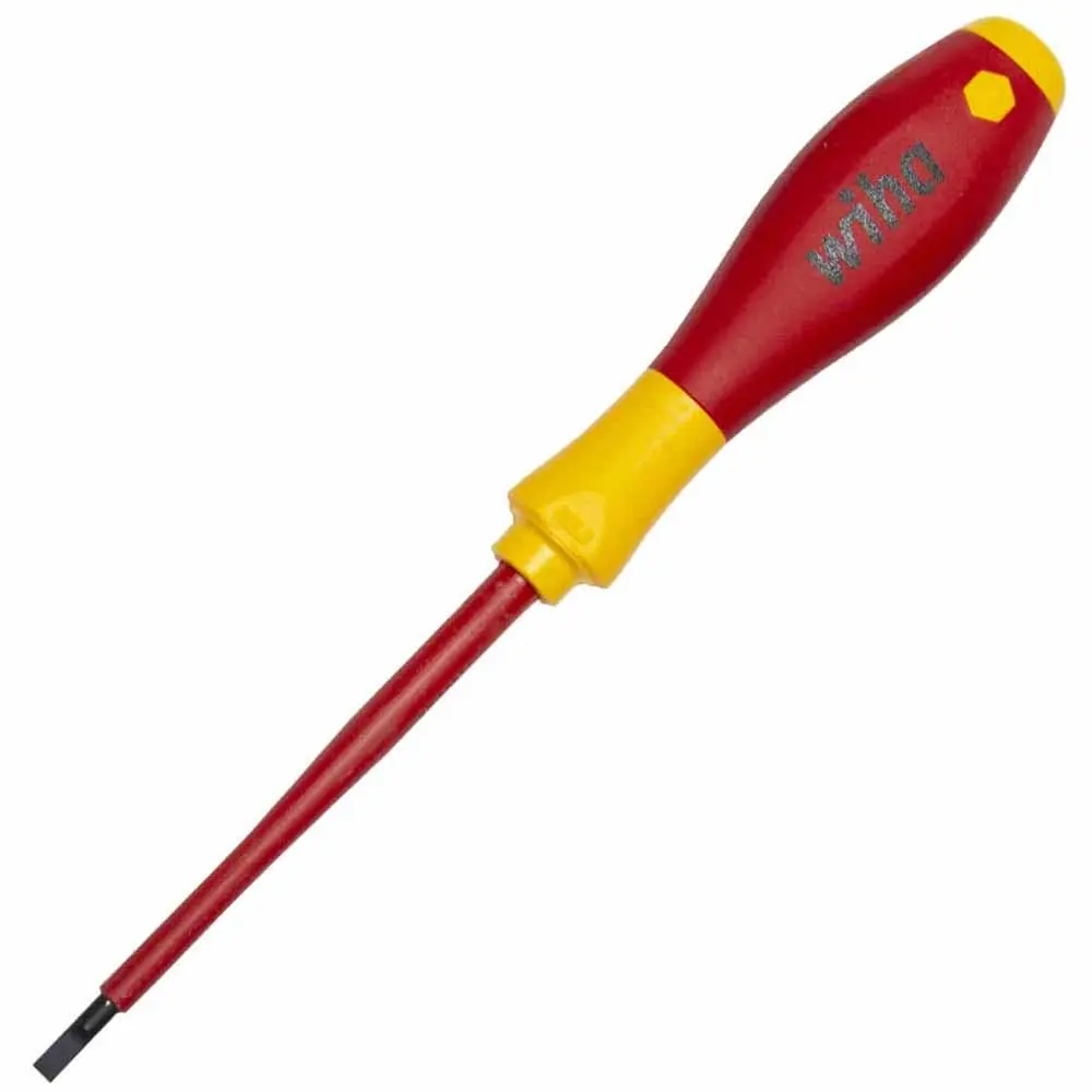 WIHA 3.0mm x 100mm Flat VDE Insulated Screwdriver 40821