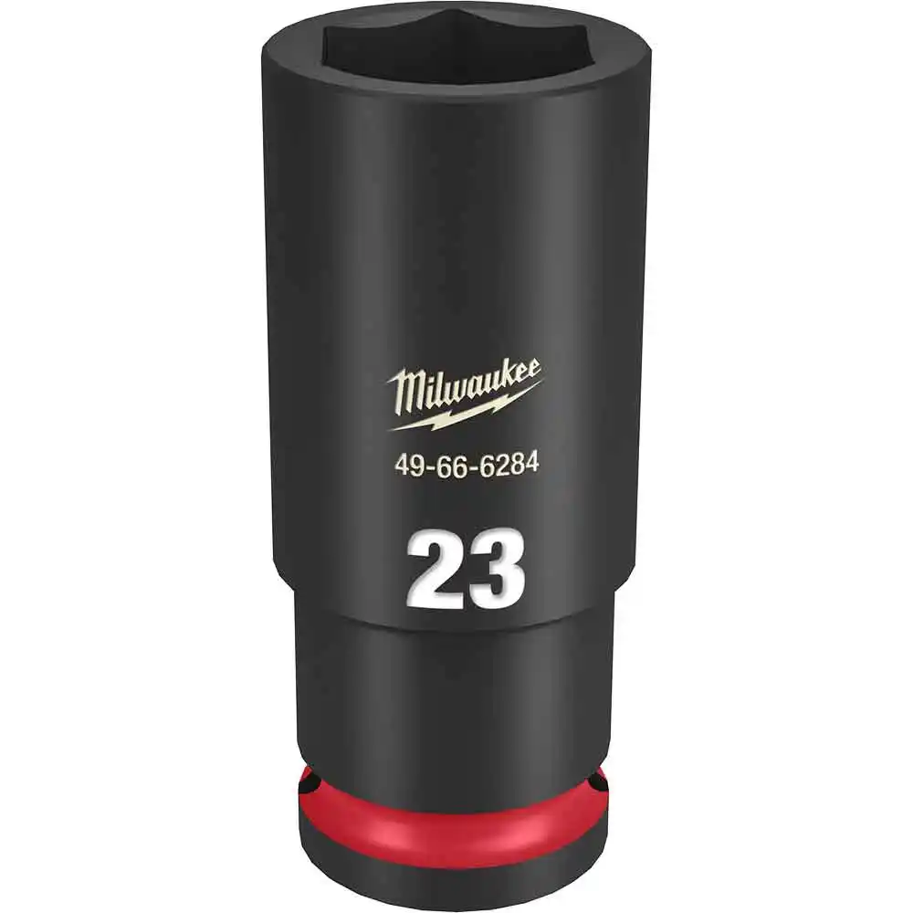 MILWAUKEE SHOCKWAVE 1/2inch Drive 23mm Deep 6 Point Impact Socket 49666284