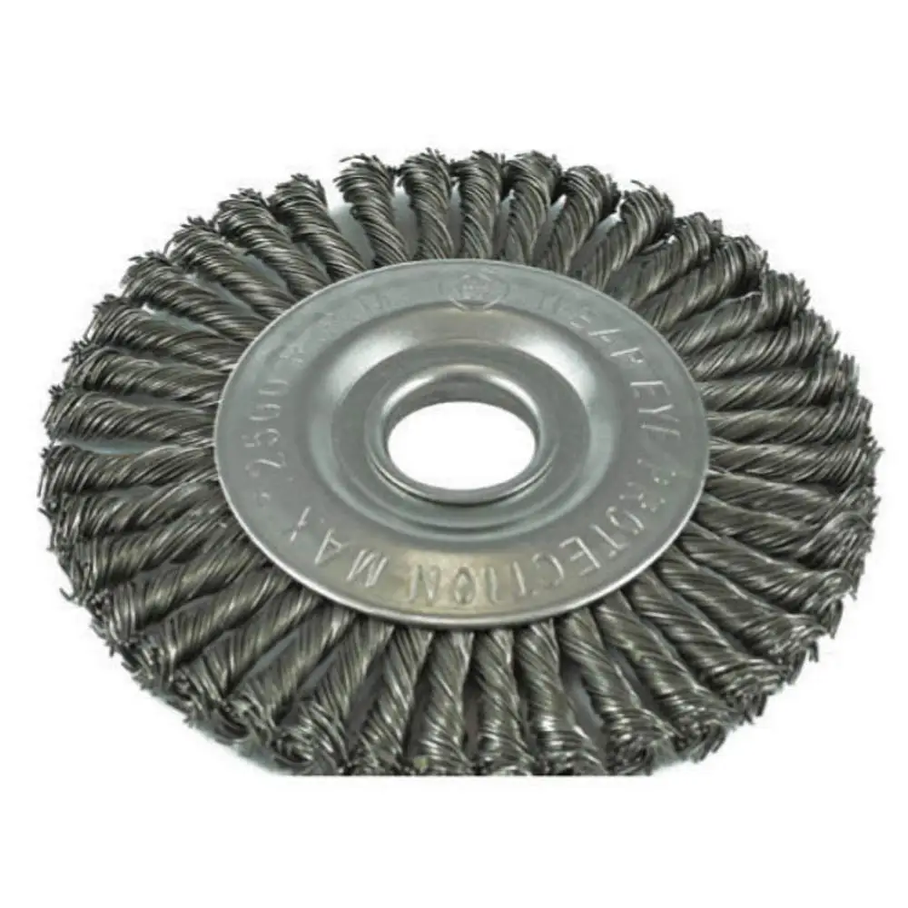 ITM 125mm 22.2mm Bore Twist Knot Pipeline Wheel Stainless Steel Brush TM7004-225