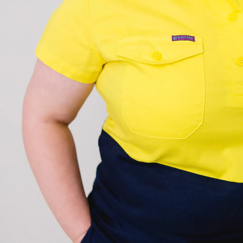GREEN HIP Hi-Vis Light Weight Shirt Short Sleeves Yellow/Blue SSS-HIVIS-YB 06