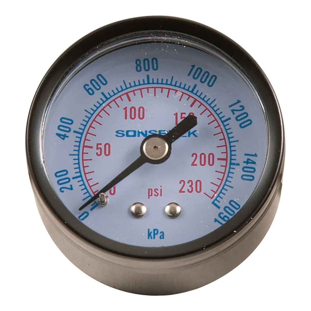 SONSBEEK Air Pressure Gauge 1/4inch BSP Rear Entry