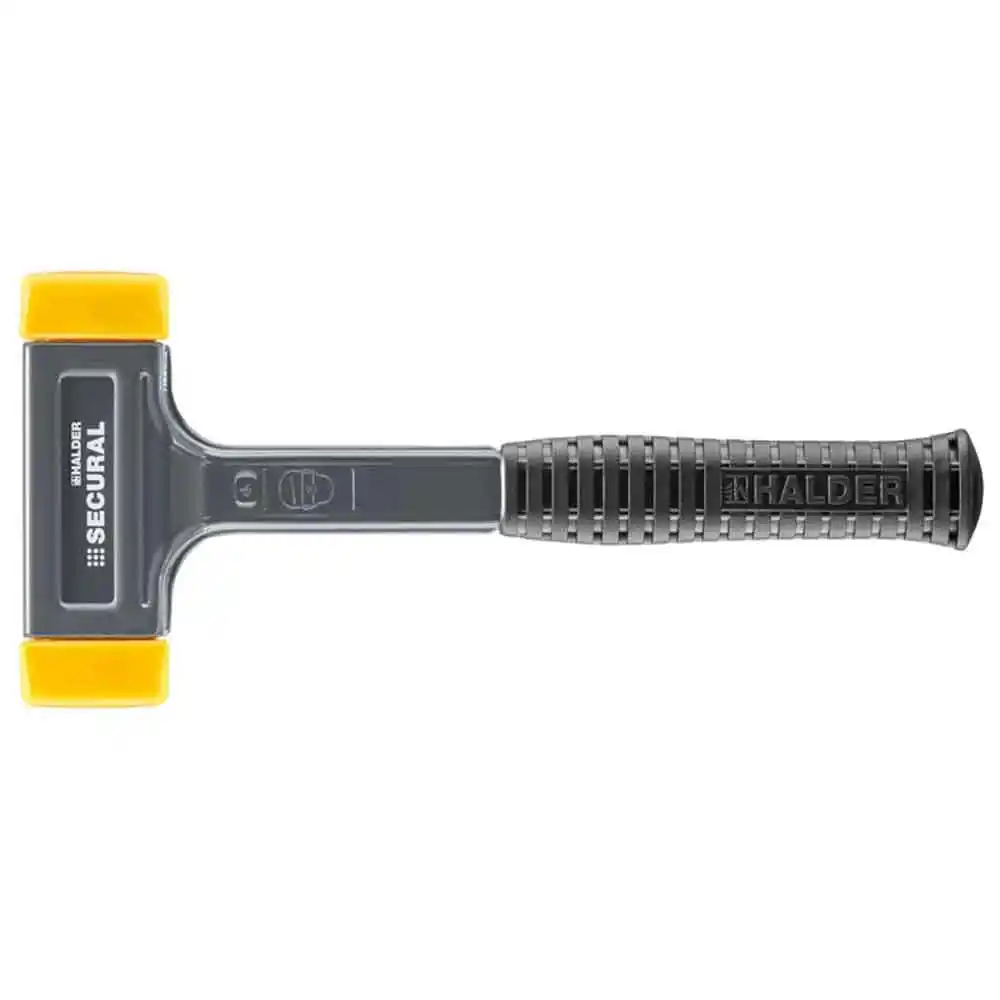HALDER 830g Dead Blow Hammer Rubber Grip Replacable Tips 3380.045