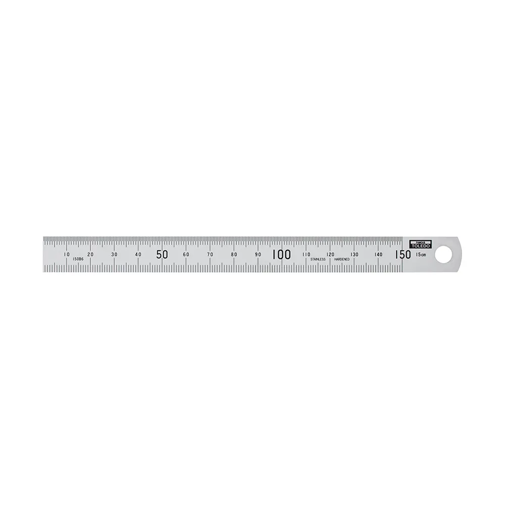 TOLEDO 150mm Double Sided Metric & Imperial Stainless Steel Rulers 150B6