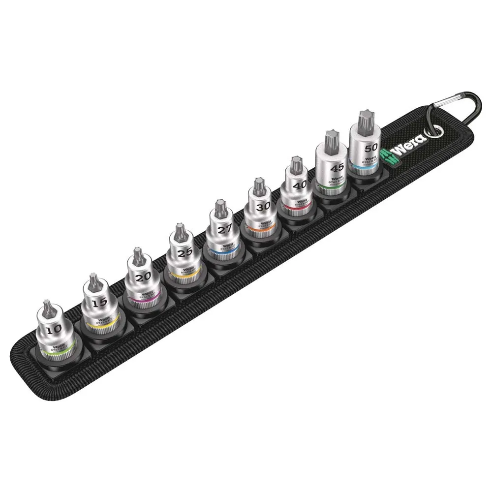 WERA Belt B 3 TORX HF Zyklop Bit Socket Set w/ Holding Function 3/8" Drive - 9 Piece WER003972