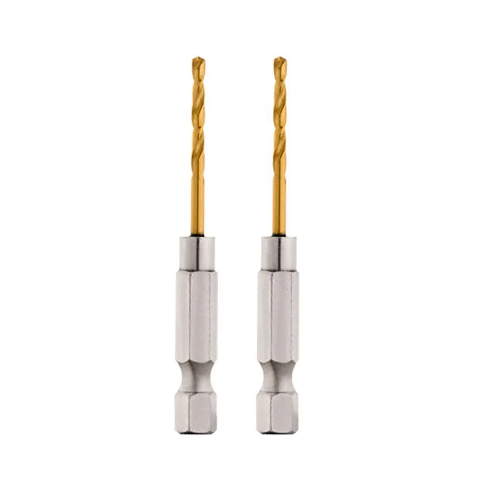 MILWAUKEE 3.0 x 65mm 1/4-Hex Quick-Change HSS-TiN Jobber Drill Bit - RED-HELIX - 2 Piece 48894805